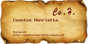 Csontos Henrietta névjegykártya