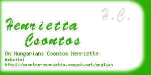 henrietta csontos business card